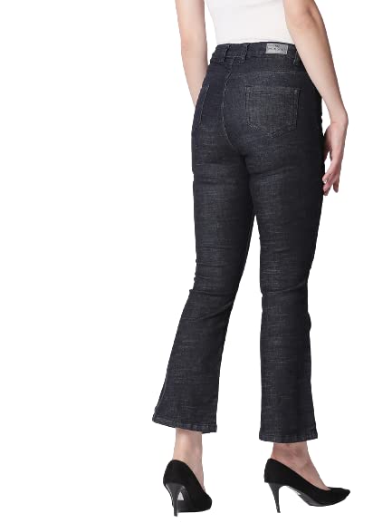 Image of HIGH Star Women Charcoal Grey Bootcut Stretchable Jeans