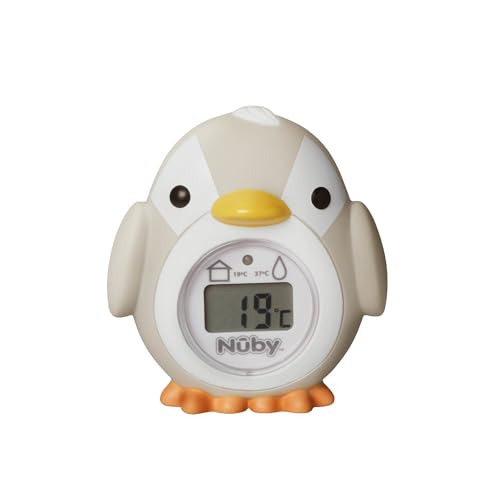 Nuby Thermomètre de bain pour bébé en forme de pingouin | Écran f...