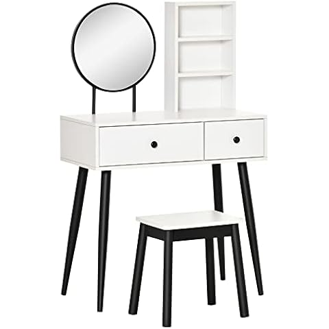 HOMCOM Juego Tocador de Maquillaje Cover
