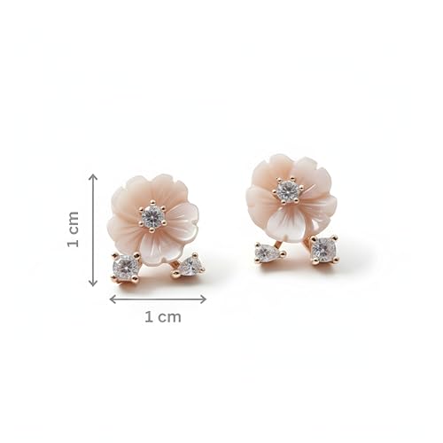 Image of Parasmoni Silver Stud Earrings for Women