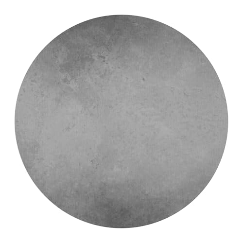 DEQORI Carta da parati rotonda autoadesiva Ø 80 cm | motivo lavagna vuota | tela tessile – staccabile, decorativa e indeformabile – per soggiorno, ufficio, corridoio o cameretta dei bambini