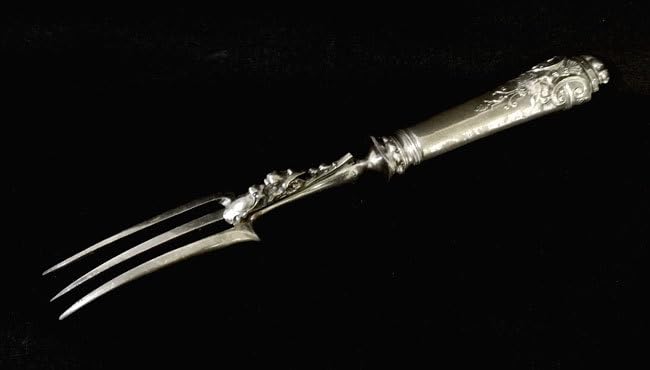 ★Prifercat サービングフォーク アンティーク 銀器 シルバー Amazon.co.jp: Prifercat サービングフォーク アンティーク 銀器