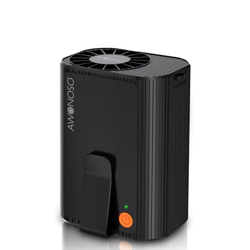 AI Portable Personal Waist Neck Rechargeable Fan, 3-Speed ​​10000RPM Brushless Motor Desktop Fan...