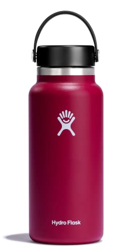 Hydro Flask 32 oz Wide Mouth with Flex Cap Stainless Steel Reusable Water Bottle Snapper - Vacuum Insulated, Dishwasher Safe, BPA-Free, Non-Toxic