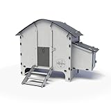 Harmony by Chick'A Small Chicken Coop House - Fox Proof Hen Coop for Poultry | Up to 4 hens | Made from 70% Recycled Plastic | Waterproof Sleek and Secure