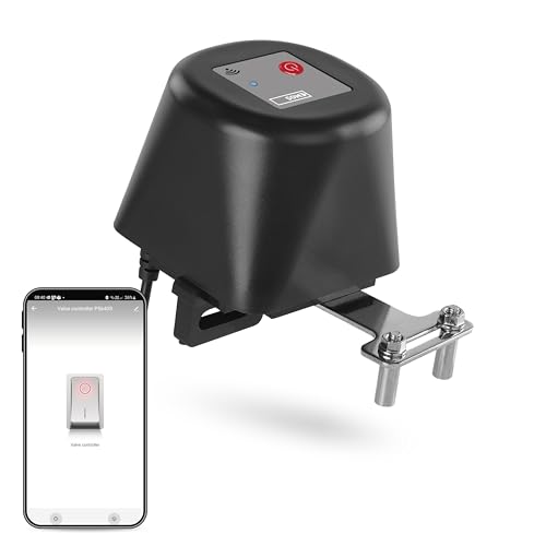 EMOS GoSmart - Smart Home motorisierter Ventilschließer für Wasser/Gas mit App - Zigbee - Auto-/Manuellsteuerung, Timer, leiser Betrieb - 12V Stromversorgung - Google Home, Alexa kompatibel - schwarz