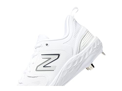 Image of New Balance Men's Fresh Foam X 3000 V6 Metal Baseball Shoe, White /White, 11 M