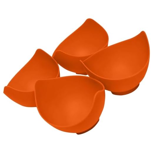 Egg Poacher Cup for Microwave or Stovetop Non-Stick - Heat-Resistant Durable Food grade quality Silicone Poached Egg Cooker BPA Free Egg Poaching Cups with Stable Base pack of 4 free e-Book