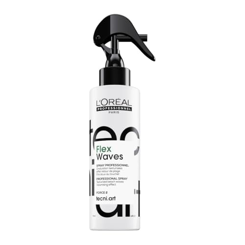 L'Oréal Professionnel Spray Texturizante con Sal, Estilo de Ondas Playeras con Acabado Mate, Tecni.Art, Flex Waves, 190ml