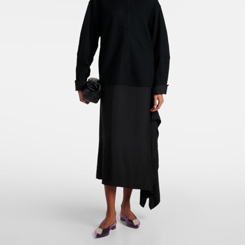 Pazzion Women Pearls Beaded Slingback Strap Buckle Flats Closed Pointed Toe Low Heels Pumps Working Party Shoes Size 4-16 US4