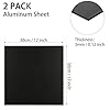 LDHHYH 2 Pack 12 x 12 x 1/8 (0.12") Inch 5052 Anodized Aluminum Sheet, 3 mm Thick Black Laser Engraving Blanks, Anodized Aluminum Metal Plate for Crafting Printing #1