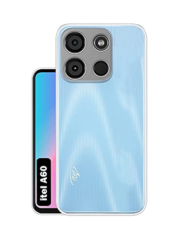 Image of COVERBLACK Rubber Silicone Back Cover for itel A60 - Transparent