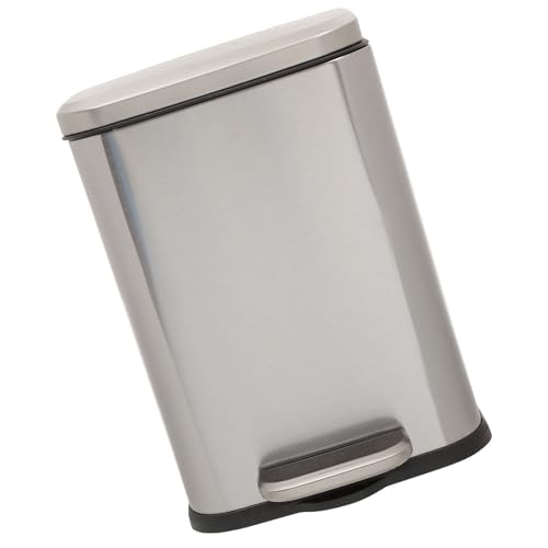 Caneca de basura rectangular de acero inoxidable 6L con pedal