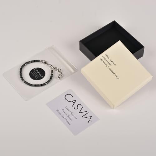 Pulsera para hombre en hematita y obsidiana con doble cierre miniatura 6