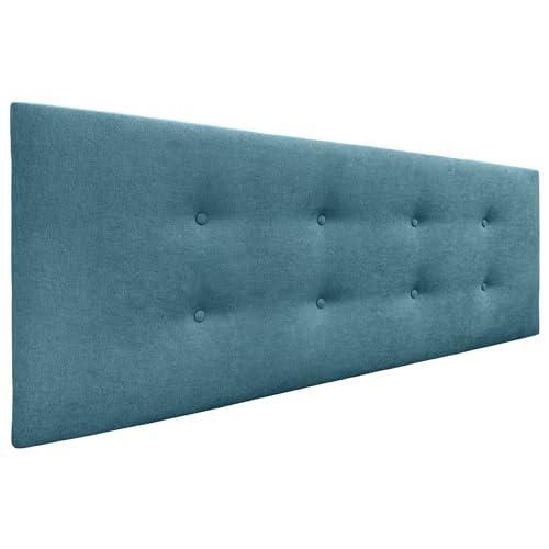 DHOME Cabecero de Polipiel o Tela AQUALINE Pro con 2 hileras de Botones Cabezal tapizado Cama Lujo...