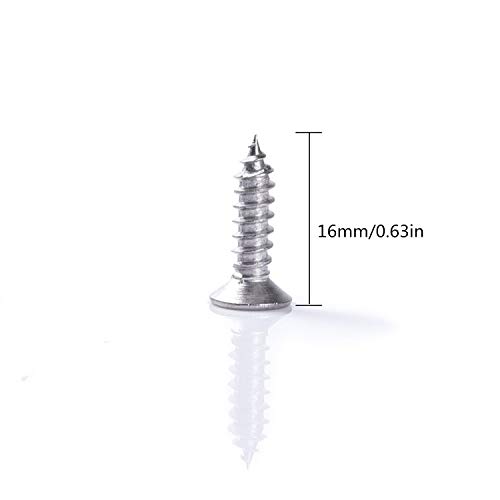 Chiloskit 2" x 0.63" Stainless Steel Furniture Cabinet Shelf Support Flat Straight Brace Metal Joining Plate Angle l Bracket 2mm/0.078" Thickness (2" Straight 20pcs) - Image 3