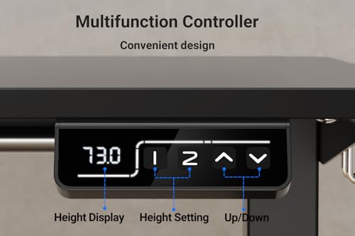 مكتب قائم بارتفاع قابل للتعديل من انوفارا، 100 × 60 سم، مكتب قائم قابل للتعديل، حامل كمبيوتر (اسود، 100 سم)