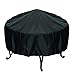 Yuanu Pokrowiec na palenisko wodoodporny anty-UV wiatroszczelny wytrzymały okrągły pokrowiec na grilla oddychający tkanina oxford na zewnątrz ogród patio pokrowiec ochronny do kuchenki czarny 76 cm * 58 cm