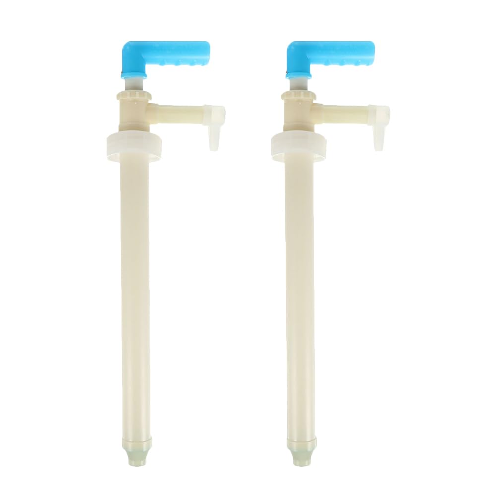 Lot de 2 pompes de puits de pétrole - Pompe de transfert manuelle - Pompe à carburant - Distributeur d'huile - Bouteille en plastique