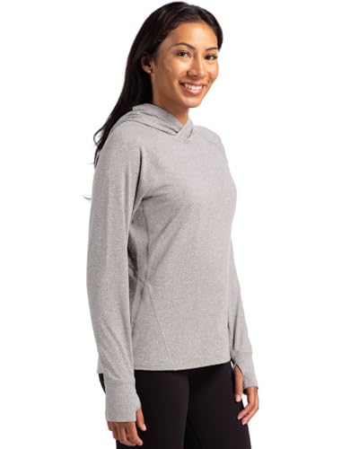 Cutter & Buck Adapt Knit Recycled Womens Heathered Hooded Pullover3