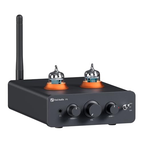 Fosi Audio P3 Tube Preamp Headphone Amplifier Home Audio Preamplifier Mini Vacuum Pre Amp Receiver...