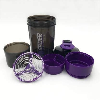 DOVEAZ Protein Shaker Bottle | Spider Shaker Bottle | Cyclone Shaker | Gym Shaker Bottle | Gym Shaker | Gym Bottle | Shaker Bottles for Protein Shake | Shaker 500ml (Normal Purple)