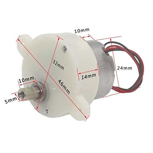 Xuulan Xianglaa-Motor JS-30 DC Gear Motor, Robot, Handicraft, Electric Advertising Light Box, 6v Motor (Size : 5rpm, Color : 6V)