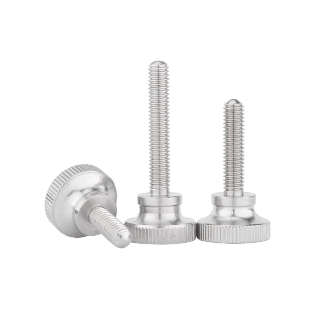 2pcs M4 x 45mm Knurled Thumb Hand Screw Bolt with Shoulder Grip Knobs Fastener Stainless Steel