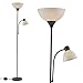 Price comparison product image Adjustable Floor Lamp with Reading Light By Light Accents - Susan Modern Standing Lamp For Living Room/Office Lamp 180 cm Tall - 150-watt With Side Reading Light Corner Lamp (Black)
