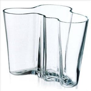 Alvar Aalto 6-1/4-inch Glass Vase, Clear