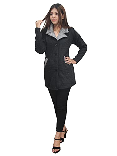 Image of Matelco Womens Woollen Collared Coat Cardigan