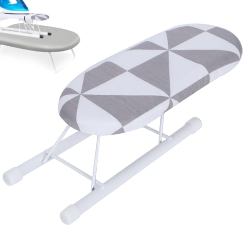 Small Sleeve Ironing Board, 10.2 Inch Portable Space Saving Small Ironing Board for Sewing, Craft Room, Household, Travel Use (Fashion Checkered)