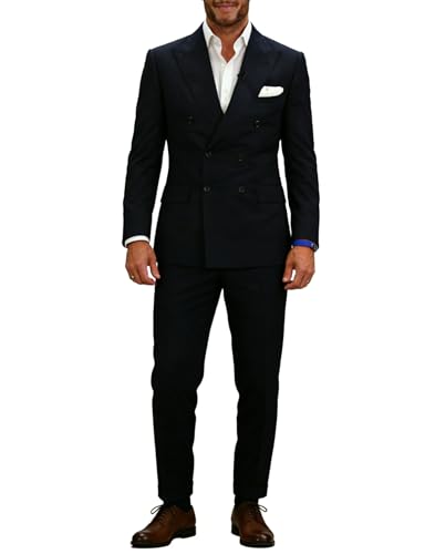 Veste costume homme pour silhouette structurée sans plis, style croisé classique de mariage