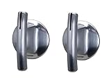 HASMX 2-Pack Stove Burner Knobs Replacement Knobs for Jenn Air Stoves Models JEC8430ADB, JEC8430ADF, JEC8430ADN, JEC8430ADS, 74007918 Chrome Oven Control Knobs, Replace Part Number 74007918