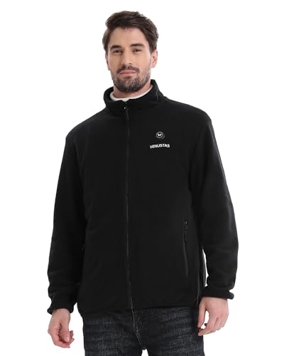 Venustas Men's Heated Jacket with Battery, Soft Fleece Heated Coat, Durable YKK Zipper4