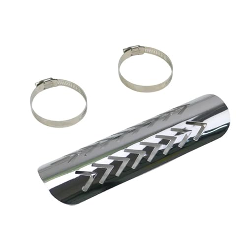 Protector de talón para escape motocicleta con abrazadera térmica cromada para moto custom