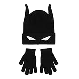 Batman Cowl 2-Piece Cuff Beanie & Magic Gloves Set