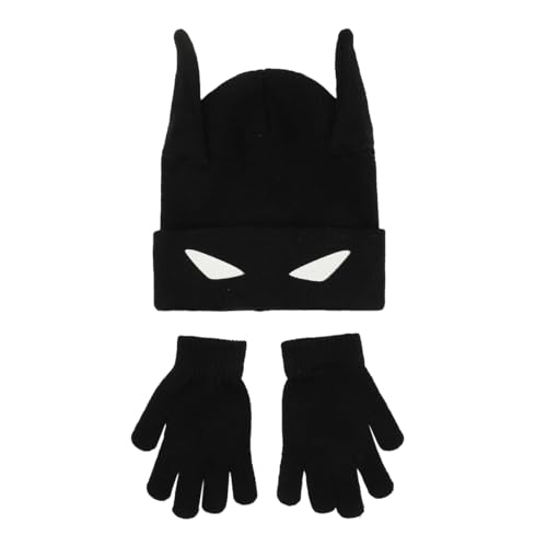 Batman Cowl 2-Piece Cuff Beanie & Magic Gloves Set