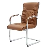 CLLXDZ Bequemer Bürostuhl, Ergonomischer Stuhl, Heimcomputerstuhl, Konferenzstuhl, Bogenempfangsstuhl, Weiches Kissen, Nie Müde, Stabile Struktur(Orange)