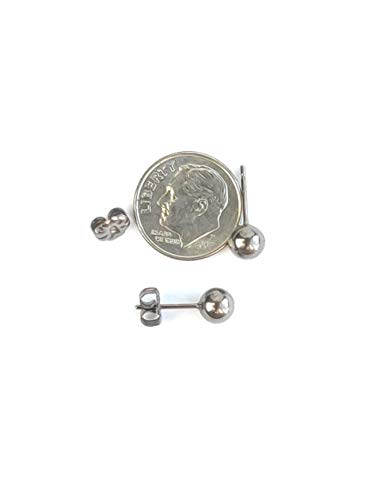 Titanium Ball Earrings - 6Mm With Post 100% Hypoallergenic For Sensitive Ears (6Mm) #TOP1