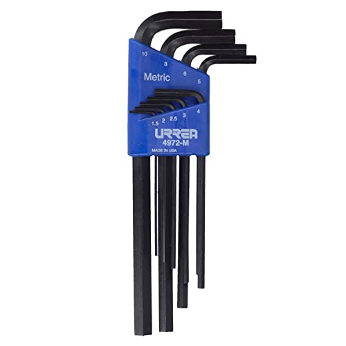 Urrea 4972M Metric Hex L-Wrench, 9-Piece