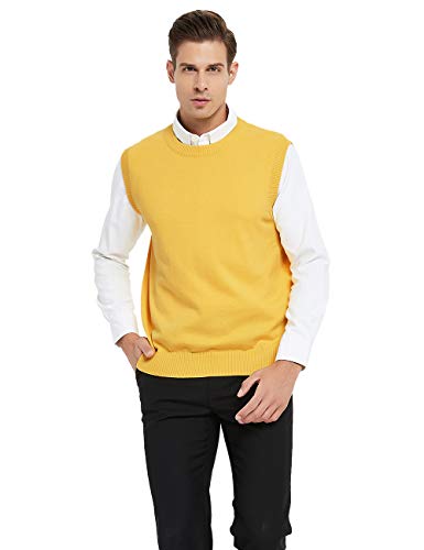 TopTie Men's Business Sweater Vest Cotton Jumper Top2
