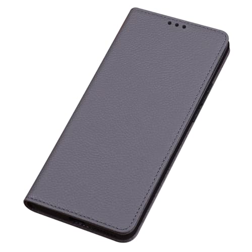 Funda de cuero genuino para Huawei Pura 70 Ultra carcasa de lujo gris