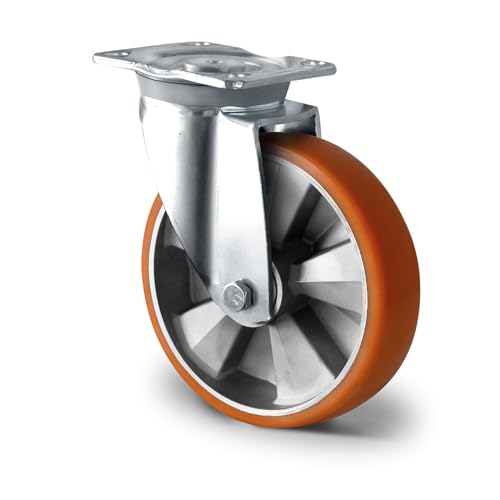 Roulette de roue lourde 200 mm anti-trace avec double roulement à billes