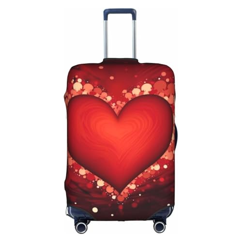 Happy Valentine'S Day Printed Luggage Cover Elastic, Washable, Universal Fit 18-32 Inch Travel Suitcase Cover Easy To Identify