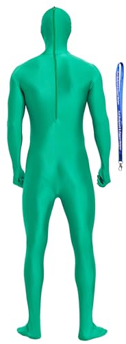 Image of Full Bodysuit Include Zipper Helper Unisex Spandex Stretch Adult Costume Zentai Disappearing Man Body Suit