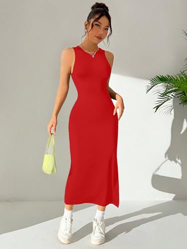 Image of Aahwan Women Bodycon Black Solid Simple Sleeveless Fish Tail Hem Backless Dress