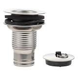 Healvian Tapón para Lavabo y Fregadero de Acero Inoxidable Plata, Fácil de Quitar y Resistente, Adecuado para Cocina y Lavaderos
