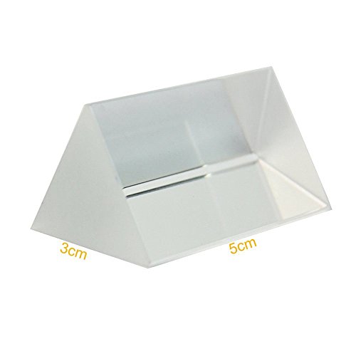 Namvo optisches Glas-Triple-Dreiecksprisma Physics Teaching Lichtspektrum 5cm / reflektieren kann Sieben Farben Sonnenlicht