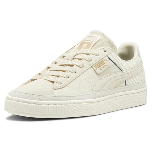 PUMA Mens Suede Palm Tree Crew Lace Up Sneakers Shoes Casual - Off White, White2